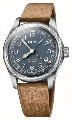 ORIS Big Crown Pointer Date Automatic (40mm) Blue Dial / Brown Leather Strap 01 754 7785 4065-07 6 20 10