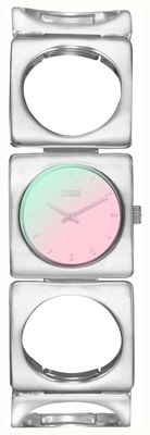STORM GROOVY V2 LAZER PINK Stainless Steel Cut-Out Bracelet 47554/PK