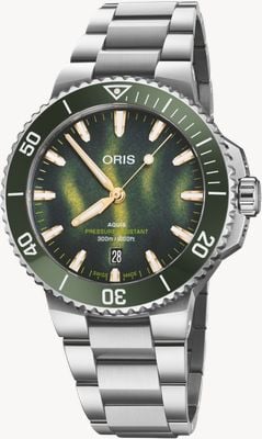 ORIS Aquis Date Kelp Forest Limited Edition (41.5mm) Ocean Green 3D Dial / Stainless Steel Bracelet 01 733 7787 4187-SET
