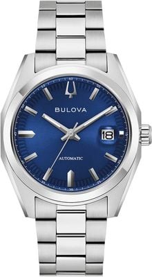 Bulova Surveyor Automatic (39mm) Deep Blue Sunburst Dial / Stainless Steel Bracelet 96B436