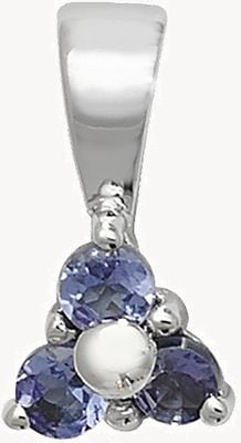 Treasure House 9k White Gold 3 Stone Tanzanite Pendant PD230WT