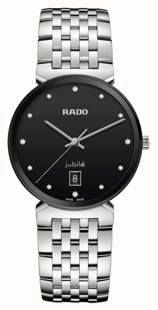 RADO Florence 38mm Black Dial Diamond Set Stainless Steel Bracelet R48912733