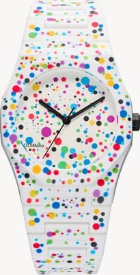 D1 Milano Polycarbon Dot 02 (37mm) Matte White Dot Dial / White Polycarbonate Dot Strap PCBU12