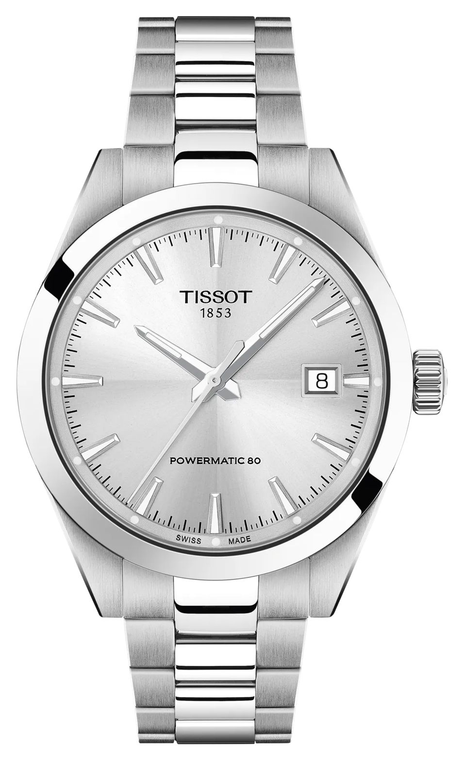 Tissot T1658071103100 Gentleman Powermatic 80 (38mm) Silver Watch