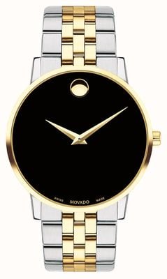 Movado Men's Museum Two Tone Gold Plated Stainless Steel 0607200