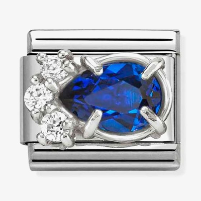Nomination Classic Blue Teardrop Cubic Zirconia Charm 330329/06