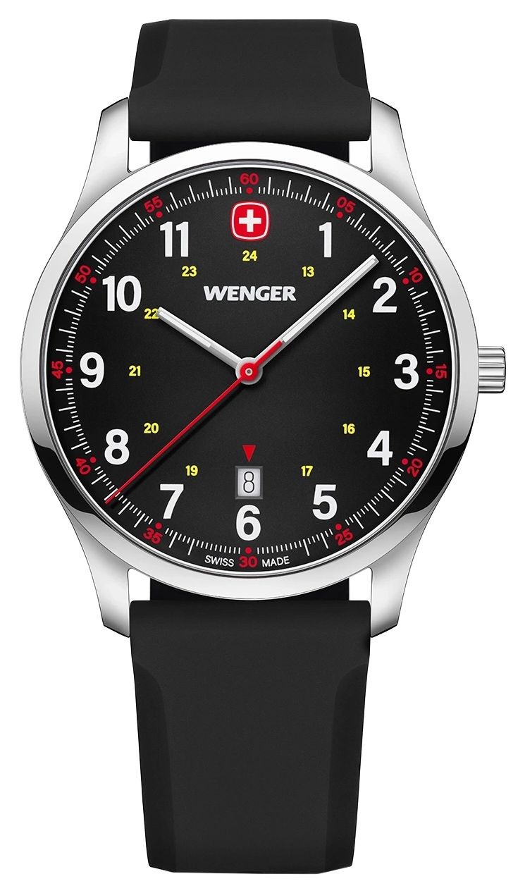 Wenger 01.1441.129 City Sport Quartz (42mm) Matte Black Dial Watch