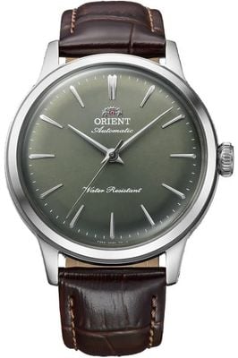 Orient Men's Automatic Green Dial Brown Leather Strap Domed Mineral Crystal RA-BB0102E30B