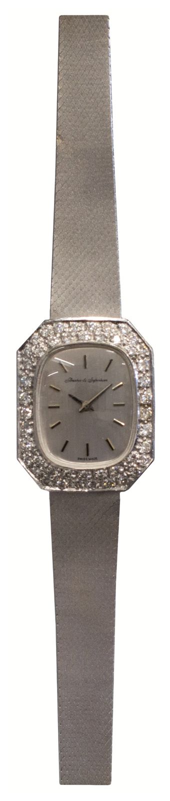 Pre-owned J79309 18ct White Gold Ladies Cocktail Diamond Set Watch