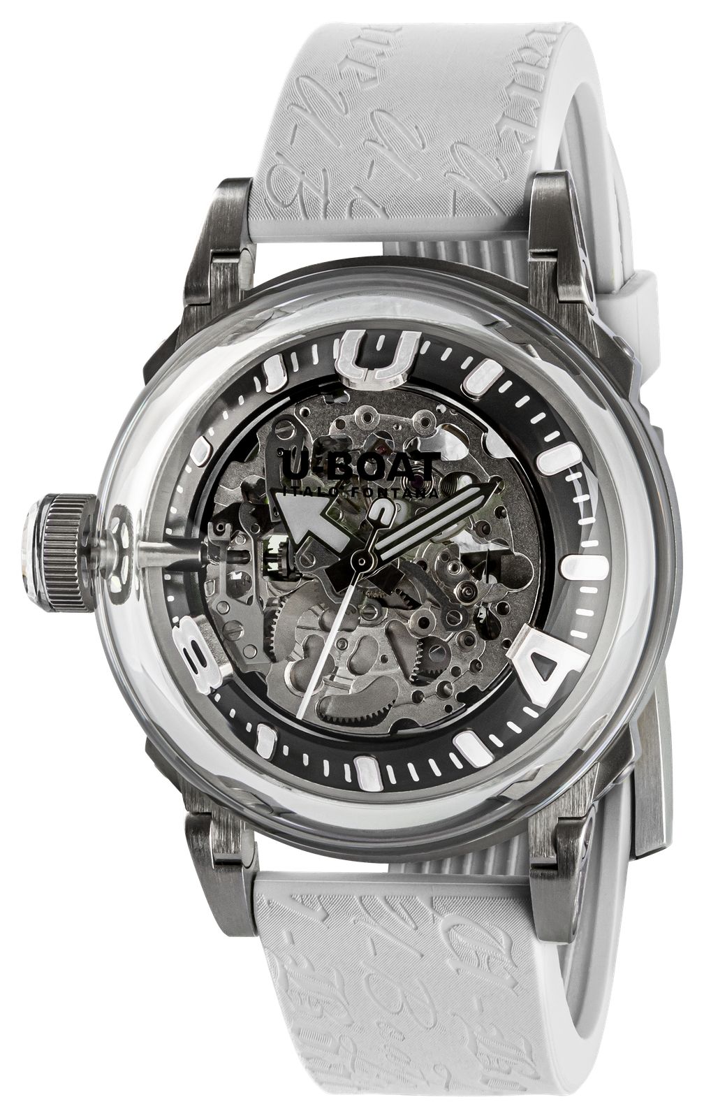 U-Boat 3346 U-65 Automatic SS (44mm) Skeleton Dial / White Watch