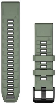 Garmin QuickFit® 22 Watch Strap Only, Willow/Graphite Silicone 010-13392-04
