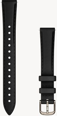 Garmin Lily 2 Bands (14 mm) Black Leather Cream Gold Hardware 010-13302-22