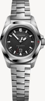 Victorinox I.N.O.X. Small Quartz (32mm) Black Grained Dial / Stainless Steel Bracelet 242036