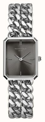 Rosefield Studio Edition - Double Chain (19.5mm) Grey Sunray Dial / Stainless Steel Bracelet SGSSS-O78
