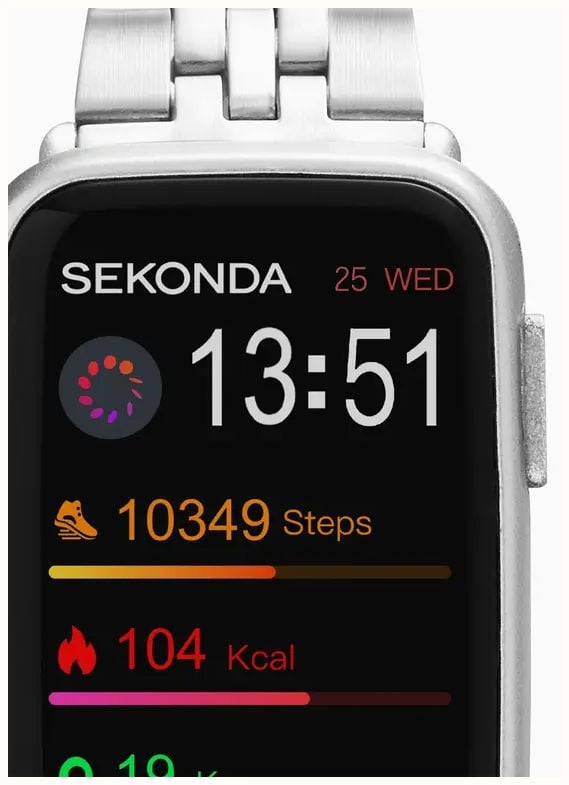 Sekonda Track Smartwatch (26mm) Digital Display / Silver-Tone Alloy Bracelet 30279 - alternate view 2