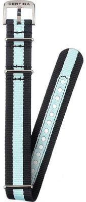 Certina DS Action Black/Blue Textile Strap - SS Pin Buckle (19mm) - STRAP ONLY Watch C604023408