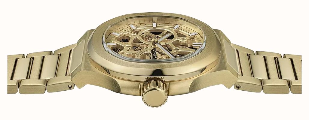 Ingersoll THE FRAME Automatic (47mm) Gold Skeleton Dial / Gold PVD Stainless Steel Bracelet I18303 - alternate view 2