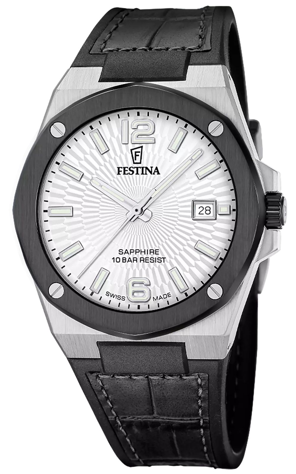 Festina F22001/1 Swiss Made VallÃ©e Quartz (42mm) Silver Watch