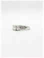 Emerald Natural Diamond 18ct White Gold Trilogy Side Stone Ring JM2151 - alternate view 2