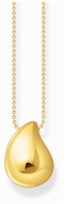 Thomas Sabo Organic Drop Shape Pendant Gold-Plated Sterling Silver Necklace 50cm KE2281-413-39-L50V