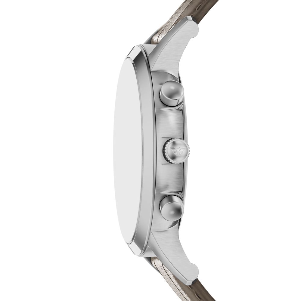 Emporio Armani Quartz Chronograph (43mm) Brown Sunray Dial / Brown Leather Strap AR11821 - alternate view 2