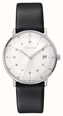 Junghans max bill Damen (32.7mm) White Dial / Black Leather Strap 47/4450.02