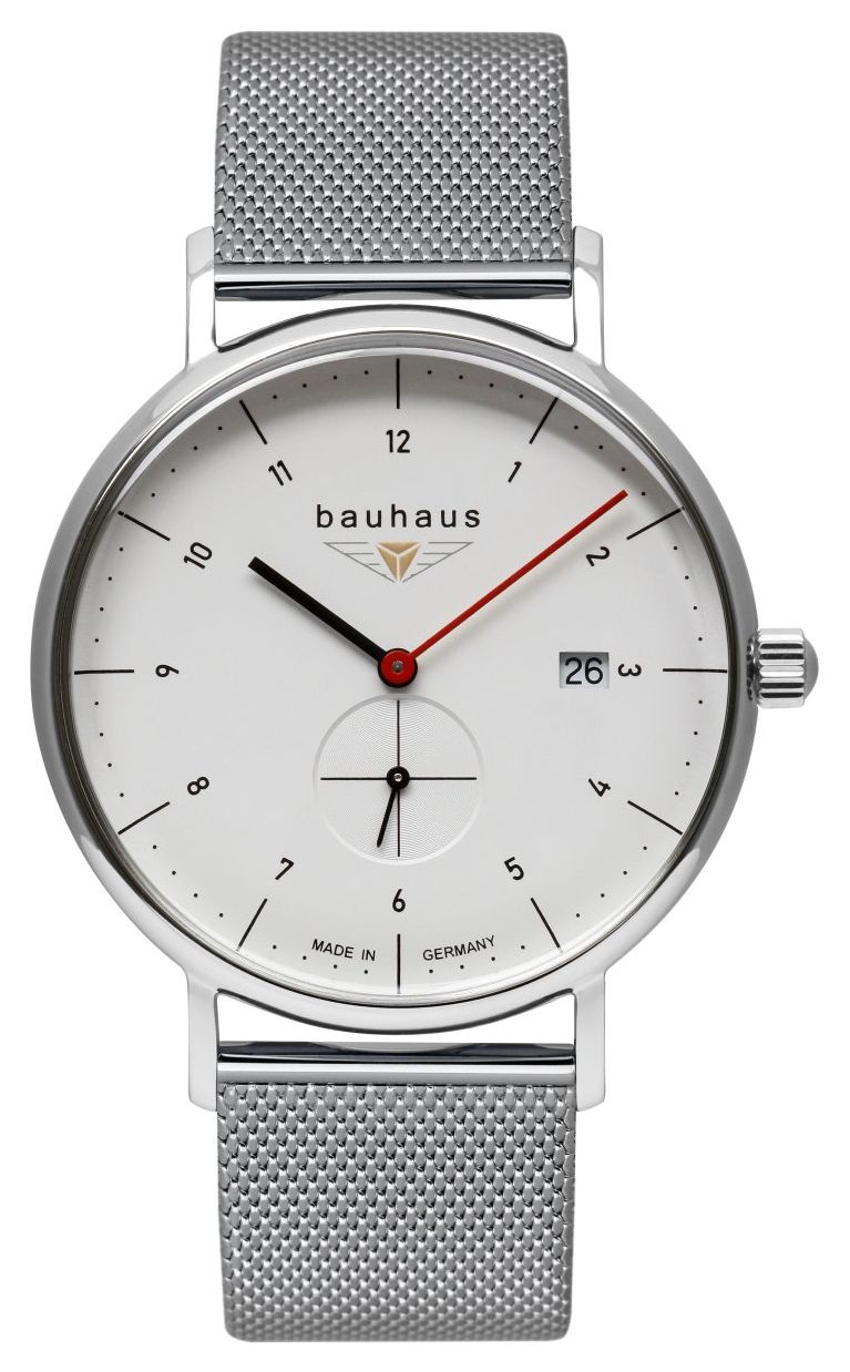 Bauhaus 2130M1 Classic Small-Seconds Quartz (41mm) White Watch