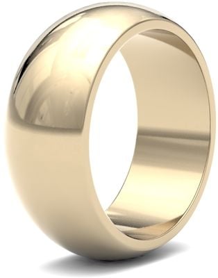 James Moore Wedding Rings | 9ct Yellow Gold | 8mm | Heavy | D-Shape | AG_8LHD-9Y
