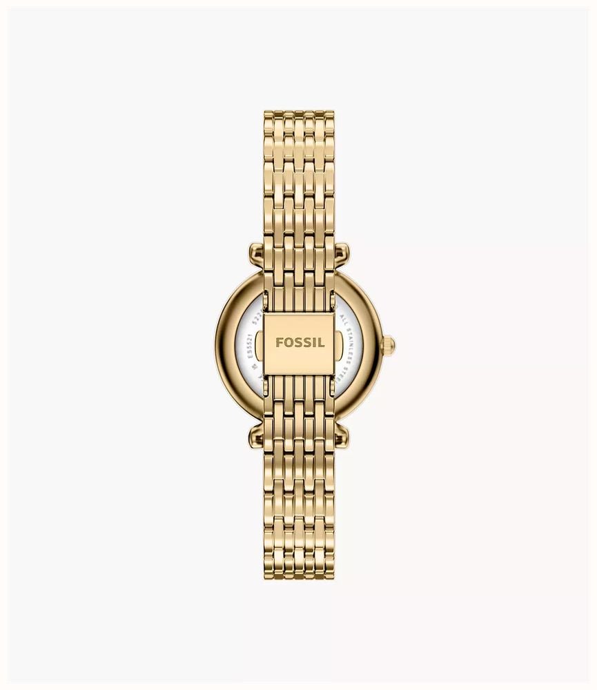 Fossil Carlie 28 mm Three-Hand Gold-Tone Stainless Steel ES5521 - alternate view 2