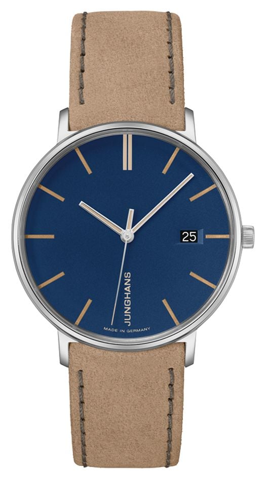 Junghans 47/4255.00 FORM Damen | Blue Dial | Beige Leather Watch