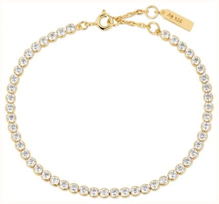 Ania Haie Gold Plated Silver Row Bezel Set Bracelet B058-06G