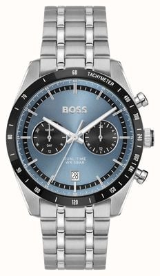 BOSS TOURMASTER Dual-Time (41mm) Blue Dial / Stainless Steel Bracelet 1514286
