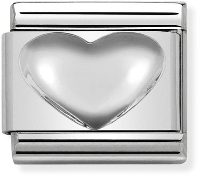 Nomination Classic Heart Sterling Silver & Steel Charm 330106/01