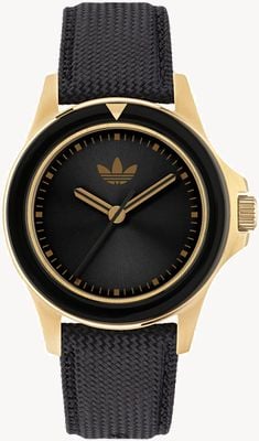 Adidas EXPRESSION ONE Black Dial Black Nylon Strap AOFH23015