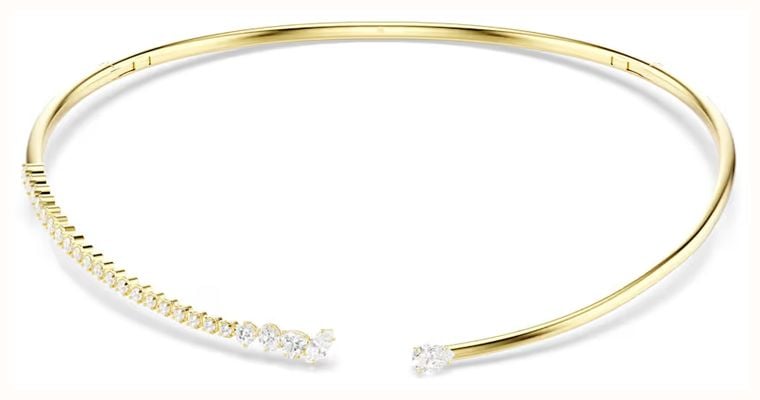 Swarovski Mesmera choker, Mixed cuts, White, 18K gold finish 5765320