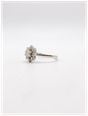 Round Brilliant Natural Diamond 9ct White Gold Cluster Flower Ring RD596W/M - alternate view 2