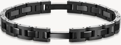 Herbelin Cap Camarat Bracelet - Black Sandblasted And Polished Ceramic - 8mm (Adjustable) BCC8CN