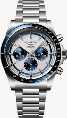 LONGINES Conquest Chronograph Automatic (42mm) Silver Dial / Stainless Steel Bracelet L38354986