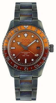 Out Of Order Negroni Automatic GMT (40mm) Orange Dial / Ultra-Distressed Stainless Steel Bracelet OOO.001-25.NE.BAND