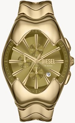 Diesel Mercurial Chrono (22mm) Gold Dial / Gold PVD Stainless Steel Bracelet DZ4681