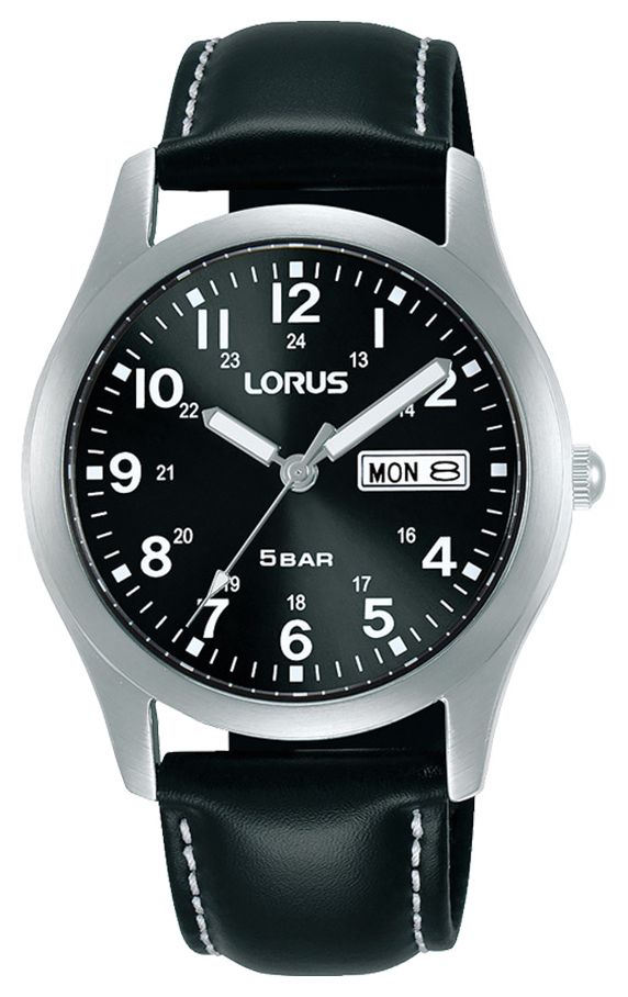 Lorus RXN79DX9 Classic Day/Date (38mm) Black Sunray Dial / Watch