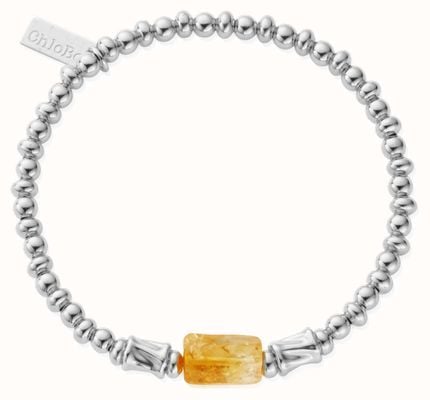 ChloBo Joy Spirit Stone Bracelet - Citrine - 925 Sterling Silver (18cm) SBSSC