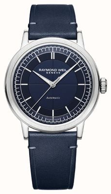 Raymond Weil Millesime Automatic (39.5mm) Blue Dial / Blue Calf Leather Strap 2925-STC-50001