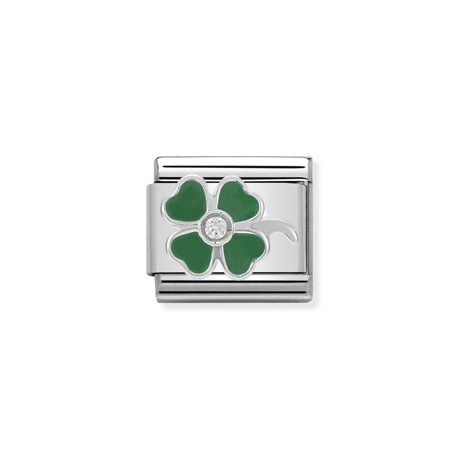 Nomination 330305/13 Classic Green Clover Sterling Silver & Jewellery