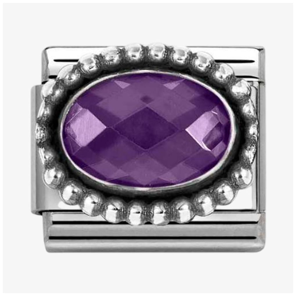 Nomination 330607/001 Classic Purple Oval Bead Cubic Jewellery