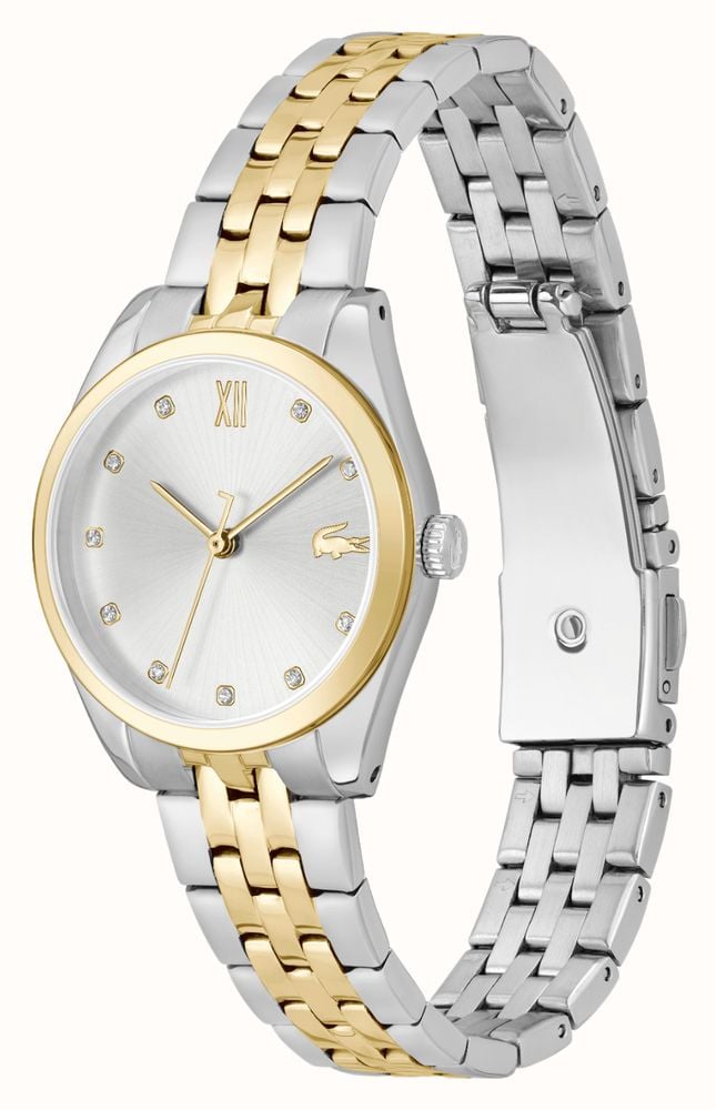 Lacoste Parisienne Tuilerie Quartz (30mm) Silver Dial / Two-Tone Stainless Steel Bracelet 2001302 - alternate view 2
