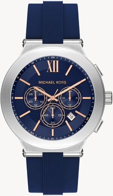 Michael Kors Billie Chronograph (46mm) Blue Dial / Blue Silicone Strap MK9254