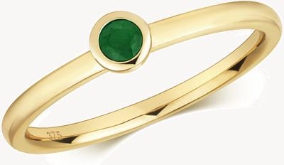 Treasure House 9ct Yellow Gold Emerald.11ct Ring Size L RD496E/L