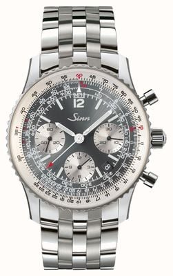 Sinn 903 St Sa II A Automatic (41mm) Anthracite Sunburst Dial / Stainless Steel Fine Link Bracelet 903.092 FINE LINK