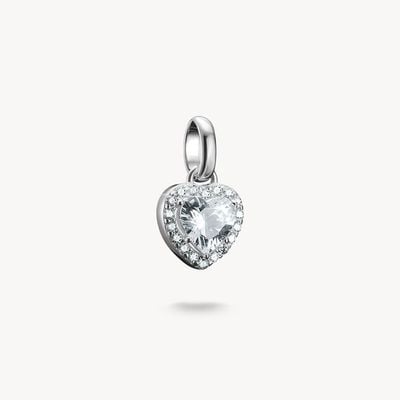 Thomas Sabo Charm pendant heart with stones Connect silver CC1278-051-14